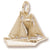 Sailboat charm in Yellow Gold Plated hide-image