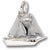 Sailboat charm in Sterling Silver hide-image