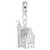 Castle charm dangle bead in Sterling Silver hide-image