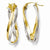 14k Two-tone Polished Hinged Hoop Earrings
