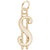 Dollar Sign Charm in Yellow Gold Plated