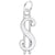 Dollar Sign Charm In 14K White Gold