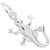 Gecko Charm In Sterling Silver