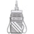 Gas Pump Charm In 14K White Gold