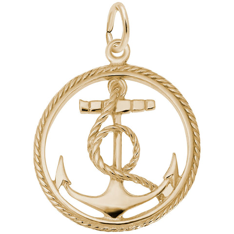Anchor Charm in Yellow Gold Plated
