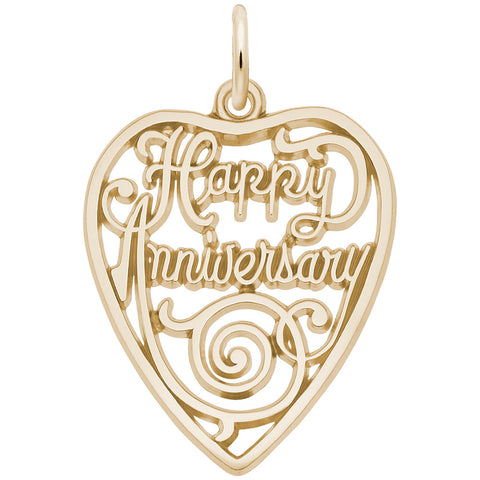 Anniversary Charm in Yellow Gold Plated