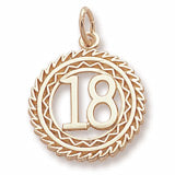 Number 18 in Yellow Gold Plated hide-image