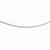 14K White Gold Adjustable Ustable Snake Omega Chain