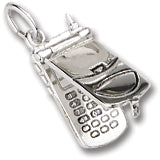 Flip Phone charm in Sterling Silver hide-image