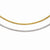 14K Yellow Gold Reversible Adjustable Ustable Omega, 16 inch x 2.5mm