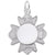 Fire Dept. Badge Charm In 14K White Gold