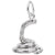 Cobra Charm In 14K White Gold