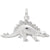 Stegosaurus Charm In 14K White Gold