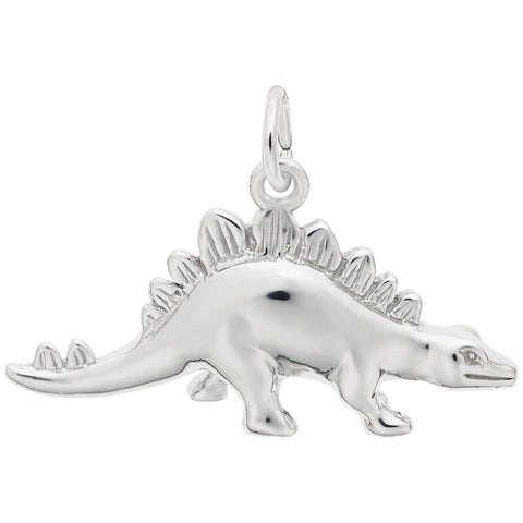 Stegosaurus Charm In Sterling Silver