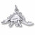 Stegosaurus charm in 14K White Gold hide-image