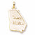 Atlanta,Georgia Charm in 10k Yellow Gold hide-image