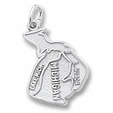 Michigan charm in Sterling Silver hide-image