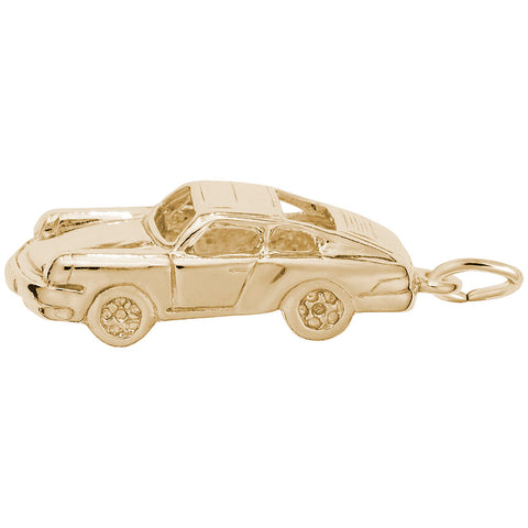 Sport Car Charm In Yellow Gold