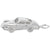 Sport Car Charm In 14K White Gold