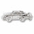 Sport Car charm in 14K White Gold hide-image