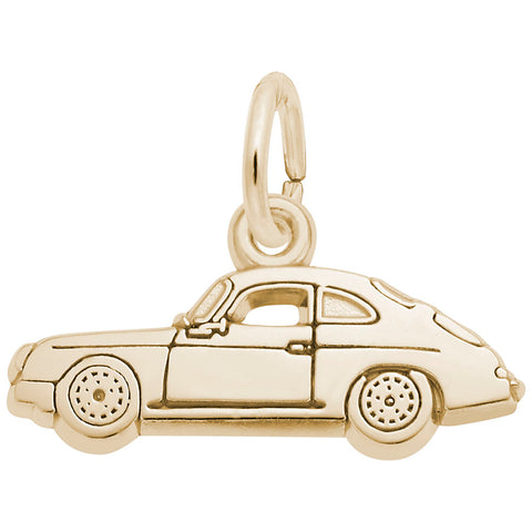 Sport Car Charm In Yellow Gold