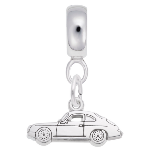 Sport Car Charm Dangle Bead In Sterling Silver