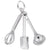 Cooking Utensils Charm In 14K White Gold