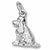 Cocker Spaniel charm in 14K White Gold hide-image