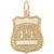 Police Badge Charm In Yellow Gold