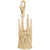 Barcelona Cathedral Charm in Yellow Gold Plated