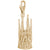 Barcelona Cathedral Charm In Yellow Gold