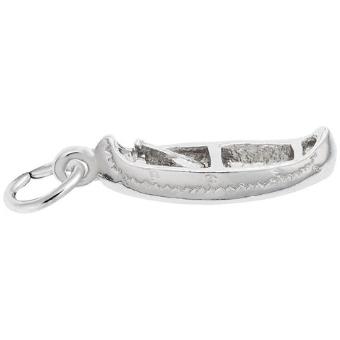 Canoe Charm In Sterling Silver