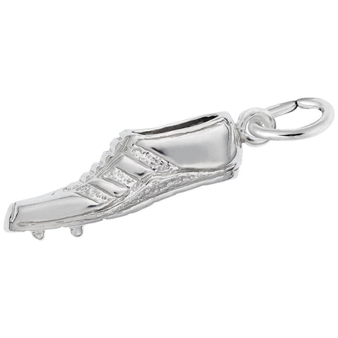 Track Shoe Charm In 14K White Gold