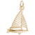 Sailboat Charm In Yellow Gold