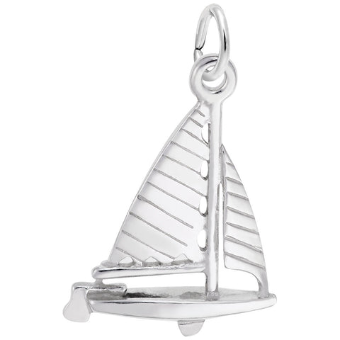Sailboat Charm In Sterling Silver