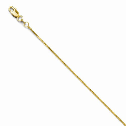 14K Yellow Gold Diamond-Cut Quadra Wheat Chain Bracelet