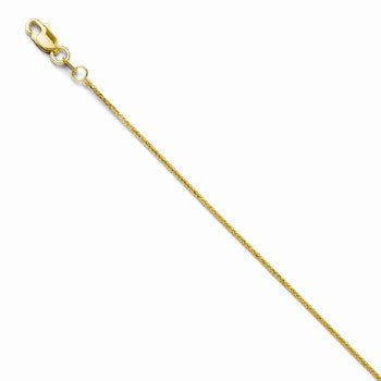 14K Yellow Gold Diamond-Cut Quadra Wheat Chain