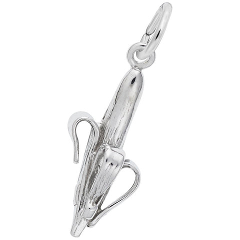 Banana Charm In 14K White Gold