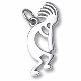 Kokopelli charm in Sterling Silver hide-image