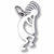 Kokopelli charm in Sterling Silver hide-image