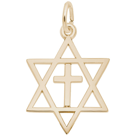 Interfaith Symbol Charm in Yellow Gold Plated