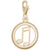 Music Charm in Yellow Gold Plated
