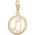 Music Charm In Yellow Gold