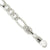 14K White Gold Air-Solid Figaro Bracelet