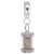 Bonaire Sand Capsule Charm Dangle Bead In Sterling Silver