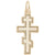 Greek Cross Charm in Yellow Gold Plated