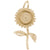 Sunflower Charm in Yellow Gold Plated