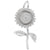 Sunflower Charm In 14K White Gold