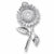 Sunflower charm in 14K White Gold hide-image