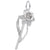 Daffodil Charm In 14K White Gold
